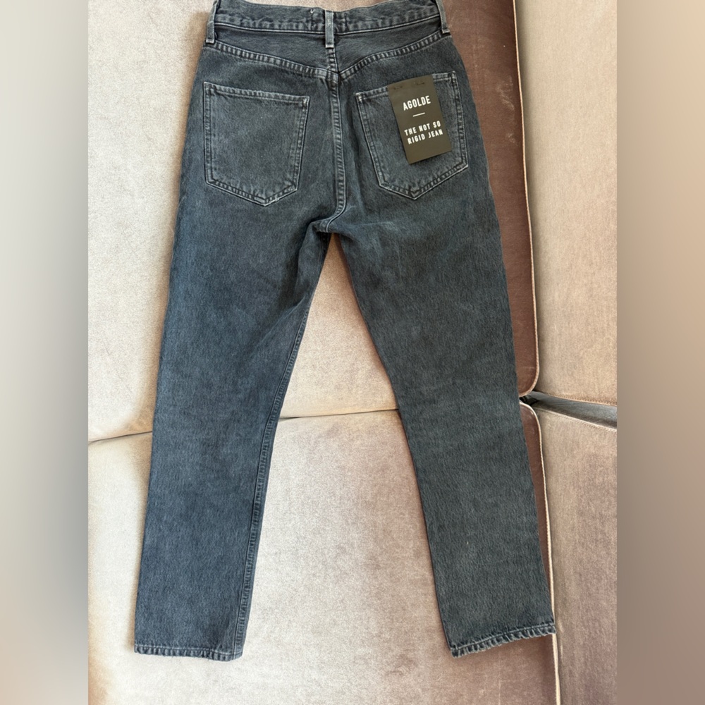 AGOLDE Black Straight-Leg Jeans – Worn Once, Like NEW! - Picture 5 of 10
